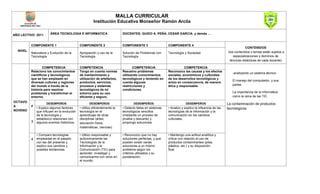 Malla Curricular de Educación en Tecnología e Informática