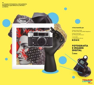 vivecreando.pe
T. 617 2400
E. informes@tls.edu.pe
Campus Chacarilla
Av. Primavera 970, Surco
Campus Javier Prado
Av. Javier Prado Oeste 980, Magdalena
 