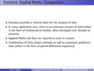 MUMS Opening Workshop - Hierarchical Bayesian Models for Inverse ...