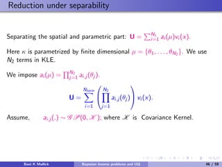 MUMS Opening Workshop - Hierarchical Bayesian Models for Inverse ...
