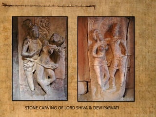 STONE CARVING OF LORD SHIVA & DEVI PARVATI
 