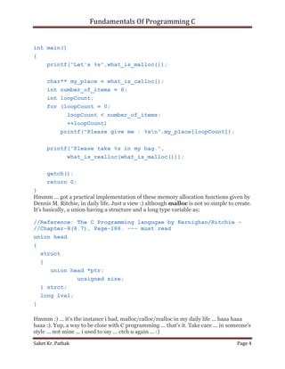 Malloc, calloc, realloc | PDF