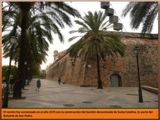 El recinto fue comenzado en el año 1575 con la construcción del bastión denominado de Santa Catalina. Es parte del 
Baluarte de San Pedro. 
 