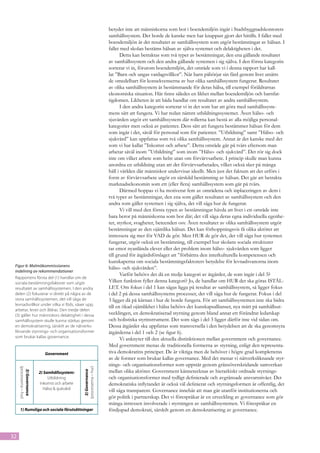 betyder inte att människorna som bor i boendemiljön ingår i Stadsbyggnadskontorets
                                                                      samhällssystem. Det borde de kanske men har knappast gjort det hittills. I fallet med
                                                                      boendemiljön är det resultatet av samhällssystem som utgör bestämningar av hälsan. I
                                                                      fallet med skolan bestäms hälsan av själva systemet och delaktigheten i det.
                                                                             Detta kan betraktas som två typer av bestämningar, den ena gällande resultatet
                                                                      av samhällssystem och den andra gällande systemen i sig själva. I den första kategorin
                                                                      sorterar vi in, förutom boendemiljön, det område som vi i denna rapport har kal�-
                                                                      lat ”Barn och ungas vardagsvillkor”. När barn påbörjar sin färd genom livet utsätts
                                                                      de omedelbart för konsekvenserna av hur olika samhällssystem fungerar. Resultatet
                                                                      av olika samhällssystem är bestämmande för deras hälsa, till exempel föräldrarnas
                                                                      ekonomiska situation. Här finns således en likhet mellan boendemiljön och barnfat-
                                                                      tigdomen. Likheten är att båda handlar om resultatet av andra samhällssystem.
                                                                             I den andra kategorin sorterar vi in det som har att göra med samhällssyste-
                                                                      mens sätt att fungera. Vi har redan nämnt utbildningssystemet. Även hälso- och
                                                                      sjuvården utgör ett samhällssystem där rollerna kan bestå av alla möjliga personal-
                                                                      kategorier men också av patienter. Dess sätt att fungera bestämmer hälsan för dem
                                                                      som ingår i det, såväl för personal som för patienter. ”Utbildning” samt ”Hälso- och
                                                                      sjukvård” kan uppfattas som två olika samhällssystem. Annat är det kanske med det
                                                                      som vi har kallat ”Inkomst och arbete”. Detta område går på tvärs eftersom man
                                                                      arbetar såväl inom ”Utbildning” som inom ”Hälso- och sjukvård”. Det rör sig dock
                                                                      inte om vilket arbete som helst utan om förvärvsarbete. I princip skulle man kunna
                                                                      anordna en utbildning utan att det förvärvsarbetades, vilket också sker på många
                                                                      håll i världen där människor undervisar ideellt. Men just det faktum att det utförs i
                                                                      form av förvärvsarbete utgör en särskild bestämning av hälsan. Det går att betrakta
                                                                      marknadsekonomin som ett (eller flera) samhällssystem som går på tvärs.
                                                                             Därmed hoppas vi ha motiverat fem av områdena och inplaceringen av dem i
                                                                      två typer av bestämningar, den ena som gäller resultatet av samhällssystem och den
                                                                      andra som gäller systemen i sig själva, det vill säga hur de fungerar.
                                                                             Vi vill med den första typen av bestämningar hävda att livet i ett område inte
                                                                      bara beror på människorna som bor där; det vill säga deras egna individuella egenhe-
                                                                      ter, styrkor, svagheter, beteenden osv. Även resultatet av olika samhällssystem utgör
                                                                      bestämningar av den ojämlika hälsan. Det kan förhoppningsvis få olika aktörer att
                                                                      intressera sig mer för VAD de gör. Men HUR de gör det, det vill säga hur systemen
                                                                      fungerar, utgör också en bestämning, till exempel hur skolans sociala strukturer
                                                                      tar emot nyanlända elever eller det problem inom hälso- sjukvården som ligger
                                                                      till grund för åtgärdsförslaget att ”förbättra den interkulturella kompetensen och
                                                                      kunskaperna om sociala bestämningsfaktorers betydelse för levnadsvanorna inom
 Figur 6: Malmökommissionens
                                                                      hälso- och sjukvården”.
 indelning av rekommendationer
                                                                             Varför behövs det då en tredje kategori av åtgärder, de som ingår i del 3?
 Rapportens första del (1) handlar om de
 sociala bestämningsfaktorer som utgör                                Vilken funktion fyller denna kategori? Jo, de handlar om HUR det ska göras ISTÄL-
 resultatet av samhällssystemen. I den andra                          LET. Om fokus i del 1 kan sägas ligga på resultat av samhällssystem, så ligger fokus
 delen (2) fokuserar vi direkt på några av de                         i del 2 på dessa samhällssystems processer, det vill säga hur de fungerar. Fokus i del
 stora samhällssystemen, det vill säga de                             3 ligger då på kärnan i hur de borde fungera. För att samhällssystemen inte ska bidra
 levnadsvillkor under vilka vi föds, växer upp,
                                                                      till en ökad ojämlikhet i hälsa behövs det kunskapsallianser, nya mått på samhällsut-
 arbetar, lever och åldras. Den tredje delen
 (3) gäller hur människors delaktighet i dessa                        vecklingen, en demokratiserad styrning genom bland annat ett förändrat ledarskap
 samhällssystem skulle kunna stärkas genom                            och holistiska styrinstrument. Det som sägs i del 3 ligger därför inte vid sidan om.
 en demokratisering, särskilt av de nätverks-                         Dessa åtgärder ska uppfattas som transversella i den betydelsen att de ska genomsyra
 liknande styrnings- och organisationsformer                          åtgärderna i del 1 och 2 (se figur 6).
 som brukar kallas governance.
                                                                             Vi anknyter till den aktuella distinktionen mellan government och governance.
                                                                      Med government menas de traditionella formerna av styrning, enligt den representa-
                              Government                              tiva demokratins principer. De är viktiga men de behöver i högre grad kompletteras
                                                                      av de former som brukar kallas governance. Med det menar vi nätverksliknande styr-
                                                                      nings- och organisationsformer som uppstår genom gränsöverskridande samverkan
     (processerna – hur)




                                                (processerna – hur)




                                                                      mellan olika aktörer. Government kännetecknas av hierarkiskt ordnade styrnings-
       3) Governance




                                                  3) Governance




                           2) Samhällssystem:
                                Utbildning                            och organisationsformer med tydligt definierade och avgränsade ansvarsnivåer. Det
                           Inkomst och arbete                         demokratiska inflytandet är också väl definierat och styrningsformen är offentlig, det
                             Hälso & sjukvård                         vill säga transparent. Governance innebär att man går utanför institutionerna och
                                                                      gör politik i partnerskap. Det vi förespråkar är en utveckling av governance som gör
                                                                      många intressen involverade i styrningen av samhällssystemen. Vi förespråkar en
      1) Rumsliga och sociala förutsättningar                         fördjupad demokrati, särskilt genom en demokratisering av governance.



32
 