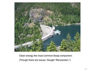 Clean energy the most common Swap component.  (Though there are issues: Google “Renewistan.”) 