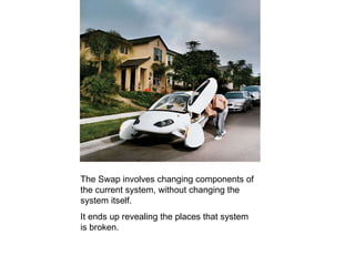The Swap involves changing components of the current system, without changing the system itself. It ends up revealing the places that system is broken. 
