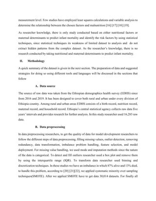 measurement level. Few studies have employed least squares calculations and variable analysis to
determine the relationshi...