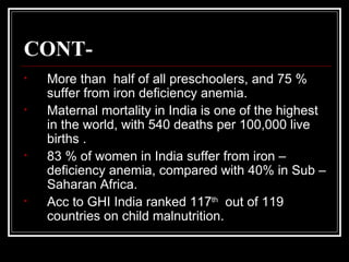 Malnutrition Among Indian Children | PPT