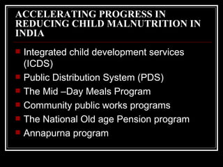 Malnutrition Among Indian Children | PPT