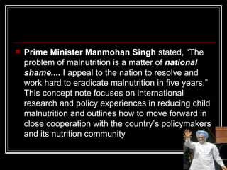 Malnutrition Among Indian Children | PPT