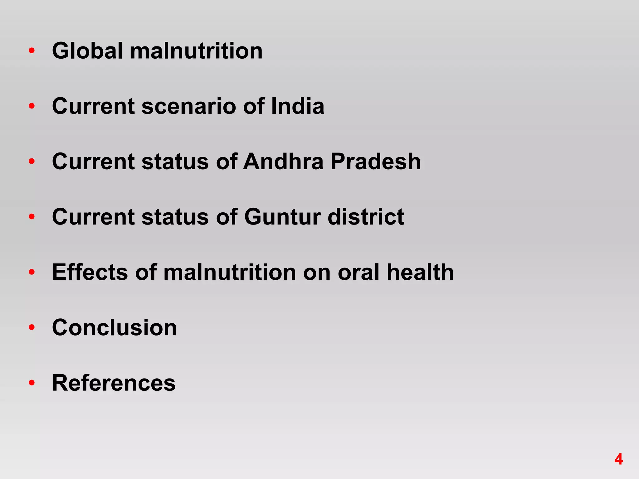 Malnutrition in india | PPTX