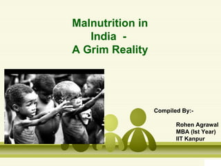 Malnutrition in India-Background and solutions proposed | PPT