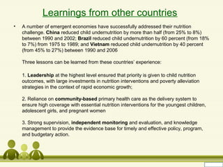 Malnutrition in India-Background and solutions proposed | PPT