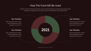 Your Title Here
Make a type specimen book unknown
printer took galley type it to make
going forward, a new normal.
Your Title Here
Make a type specimen book unknown
printer took galley type it to make
going forward, a new normal.
Your Title Here
Make a type specimen book unknown
printer took galley type it to make
going forward, a new normal.
Your Title Here
Make a type specimen book unknown
printer took galley type it to make
going forward, a new normal.
W W W . M A L O A . C O M
Proactively envisioned multimedia based expertise and cross media growth strategies. Seamlessly visualize quality intellectual.
Collaboration leverage agile frameworks to provide a robust. Seamlessly visualize quality intellectual capital.
How The Fund Will Be Used
2021
 