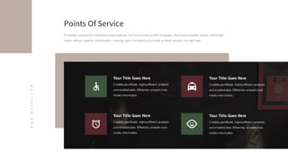 Your Title Goes Here
Credibly pontificate highly efficient products
and enabled data. Efficiently unleash cross
media information.
Your Title Goes Here
Credibly pontificate highly efficient products
and enabled data. Efficiently unleash cross
media information.
Your Title Goes Here
Credibly pontificate highly efficient products
and enabled data. Efficiently unleash cross
media information.
Your Title Goes Here
Credibly pontificate highly efficient products
and enabled data. Efficiently unleash cross
media information.
WWW.MALOA.COM
Proactively envisioned multimedia based expertise and cross-media growth strategies. Seamlessly visualize quality intellectual
capital without superior collaboration. Leverage agile frameworks to provide a robust synopsis for high level.
Points Of Service
 