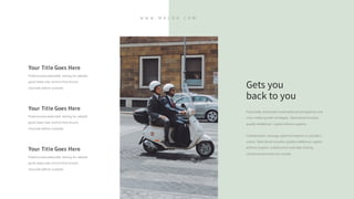 Your Title Goes Here
Predominate extensible testing for reliable
good views new normal that ensure
channels before scalable.
Your Title Goes Here
Predominate extensible testing for reliable
good views new normal that ensure
channels before scalable.
Your Title Goes Here
Predominate extensible testing for reliable
good views new normal that ensure
channels before scalable.
W W W . M A L O A . C O M
Proactively envisioned multimedia based expertise and
cross media growth strategies. Seamlessly visualize
quality intellectual capital without superior.
Collaboration. Leverage agile frameworks to provide a
robust. Seamlessly visualize quality intellectual capital
without superior collaboration and idea sharing
coordinate proactive via outside.
Gets you
back to you
 