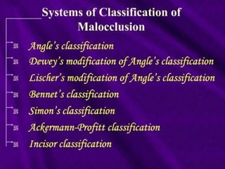 MALOCCLUSION ORTHODONTICS classification.pptx