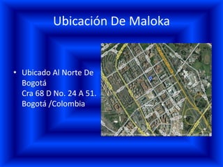 Ubicación De Maloka


• Ubicado Al Norte De
  Bogotá
  Cra 68 D No. 24 A 51.
  Bogotá /Colombia
 
