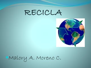 RECICLA
Malory A. Moreno C.
 
