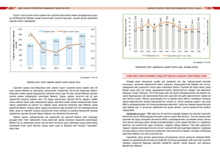 МАЛ СОНГОН ҮРЖҮҮЛЭХ УЛАМЖЛАЛТ МОНГОЛ АРГА САРЛАГ СОНГОН ҮРЖҮҮЛЭХ УЛАМЖЛАЛТ АРГА, УХААН96 97
Сүрэгт хээлтэгчийн эзлэх хувийн жин сүргийн өргөтгөсөн нөхөн үйлдвэрлэлд чухал
ач холбогдолтой бөгөөд чухам хээлтэгчийн тооноос бод мал, түүний дотор сарлагийн
сүргийн өсөлт хамаардаг.
Эх сурвалж: 1212.mn
Сарлаг үнээ: нийт сарлаг сүрэгт эзлэх хувийн жин
Сүүлийн гурван оны байдлаар нийт сарлаг сүрэгт үнээний эзлэх хувийн жин 34
хувь орчим байгаа нь маллагаа, үржүүлгийн уламжлалт бүтэцтэй ойролцоо байна.
Нэгдлийн үеийн зарим мэдээллээс үнээний эзлэх хувь 36 хувь орчим байхад сүргийн
энгийн нөхөн үйлдвэрлэл хангагдаж байжээ. Харин сарлаг олонтой юм уу дан
сарлагтай нэгдэлд хувийн жинг 43 хувьд хүргэснээс сүргийн бүтэц эвдэрч, өсвөр
насны малын эзлэх хувь нэмэгдэхэд хүрдэг, мах бэлтгэлийг хангах хязаалангаас дээш
насны сарлагийн эр сарлаг тун цөөрөх зэрэг зохисгүй хандлага гарч байсан тухай
мэдээлэл байна. Эндээс үзвэл, ардын аж ахуйтны үед үнээний тоог хэт нэмэгдүүлэхгүй
байх, дээр нь хамгийн эртдээ шүдлэнгээс хойш насанд нь маханд борлуулах аргаар
сарлагийн сүргийн бүтцийг барьж байсан гэж төсөөлөх боломжтой.
Хайнаг гаргах, хайнагжуулах гэж сарлагийн аж ахуйтай байнга хамт яригддаг
асуудал бий. Нийт хайнагийн тооны өсөлтийг дагаж нэмэгдэх хандлага ажиглагдаж
байна. Ер нь хайнагийн дотор хээлтэгчийн тоо өснө гэдэг хайнагаас доод үеийн буюу
ортоомоос усан гүзээ хүртлэх чанар, ашиг шим нь буурсан мал олшрох “нуугдмал”
аюул бий.
Сарлаг үнээ
Нийт сүрэгт эзлэх хувь
Сарлаг үнээний тоо, мянган толгой
Хайнагийн тоо, мянган толгой
Сарлагийн сүрэгт эзлэх хувь
209.3
239.1
256.6
279.1
306.635.8
34.6
34.4
34.9
35.0
33.5
34.0
34.5
35.0
35.5
36.0
0
50
100
150
200
250
300
350
2013 2014 2015 2016 2017
Сарлагүнээнийтоо,мянган
толгой
Сарлаг үнээ Сүрэгт эзлэх хувь
73.6
67.7
62.4
58
69.2
73.5
69.1
65
50.7
63.4
70.2
2.7 2.8
3.4
2.7
3.4 3.5
3.3
2.7
2.5 2.6 2.6
0
1
2
3
4
0
10
20
30
40
50
60
70
80
1940 1945 1950 1955 1960 1965 1970 1975 1980 1985 1990
Сарлагийнсүрэгтэзлэххувь
Хайнагийнтоо,мянгантолгой
Хайнагийн тоо Сарлагийн сүрэгт эзлэх хувь
Эх сурвалж: 1212.mn
Хайнагийн тоо, сарлагийн сүрэгт эзлэх хувь, түүвэр оноор
САЙН МАЛ ҮРЖҮҮЛЭХИЙН ТУЛД СҮРГЭЭСЭЭ УХААЛАГ СОНГОХЫН УЧИР
Аливаа ажил үйлчилгээ тухайн цаг үеийнхээ улс төр, нийгэм-эдийн засгийн
тогтолцоо, хөгжлийн бодлоготой ямагт уялдсан, зохицуулалттай байдаг зүй тогтол,
шаардлага мал үржүүлэгт нэгэн адил хэрэгждэг билээ. Сүүлийн 80 гаруй жилд гэхэд
манай орны мал аж ахуйд үйлдвэрлэл-зохион байгуулалтын гурван том өөрчлөлт
явагдсан тухай Г.Дээшин, 2012 бичихдээ мал аж ахуйн үйлдвэрлэлийн системийн нэг
чухал бүрэлдэхүүн үйл ажиллагаа буюу мал үржлийн бүтцийн өөрчлөлтийг гурван үе
шат болгон үзжээ. Ийнхүү ангилахдаа гол нь манай орны МАА-н салбарын хөгжилд
гарсан өөрчлөлтийг зохион байгуулалтын талаас нь түлхүү хандсан хэдий ч энэ зуур
МАА-н үйлдвэрлэлийн тогтолцоонд явагдсан өөрчлөлт, хувьслыг давхар харах боломж
гарч байгаа юм. Уг ангиллыг сарлагийн аж ахуйн хөгжил, шилэн үржүүлэгтэй холбон
тодруулбал:
Нэгдүгээр үе шат: 1960-аад оны эх хүртлэх хугацааг хамрах энэ үед мал үржлийн
үйлчилгээ үүсэн байгуулагдаж бүтцийн үндсэн хүрээ бий болсон. Энэ үе шатанд мал
үржлийн ба эрүүл мэндийн үйлчилгээ МАА-н үйлдвэрлэлийн системийн анхан шатны
нэгж болох малчдад хүрэх талаар хязгаарлагдмал, хүчин чадал боломж нь ч төдийлэн
сайнгүй, энэ үйлчилгээг авах сонирхол, чадамж тааруу байжээ. Гэвч мал үржүүлэгт
“ардын” хэмээн нэрлэгдэх болсон сонголт, үржүүлгийн арга дангаар ноёрхож, чухамдаа
энэ үед сарлаг сонгон үржүүлэх уламжлалт арга жинхэнэ утгаараа, сонгодог хэлбэрээр
хэрэгжиж байсан гэж үзэх үндэстэй юм.
Сарлагийг сүрэг дотроо үржүүлэхэд тулгуурласан сонгон үржүүлэг явагдаж байв.
Зарим эх сурвалжид бичсэнээр их төлөв бух сонгоход анхаардаг, сайн эцэг мал сүргийн
чанарыг алдалгүй барихад хамгийн нөлөөтэй гэдгийг таньж мэдсэн, энэ зарчмыг
баримталж байжээ.
Нийт сүрэгт эзлэх хувь
Сарлаг үнээний тоо, мянган толгой
Хайнагийн тоо, мянган толгой
Сарлагийн сүрэгт эзлэх хувь
Хайнагийн тоо
73.6
67.7
62.4
58
69.2
73.5
69.1
65
50.7
63.4
70.2
2.7 2.8
3.4
2.7
3.4 3.5
3.3
2.7
2.5 2.6 2.6
0
1
2
3
4
0
10
20
30
40
50
60
70
80
1940 1945 1950 1955 1960 1965 1970 1975 1980 1985 1990
Сарлагийнсүрэгтэзлэххувь
Хайнагийнтоо,мянгантолгой
Хайнагийн тоо Сарлагийн сүрэгт эзлэх хувь
 