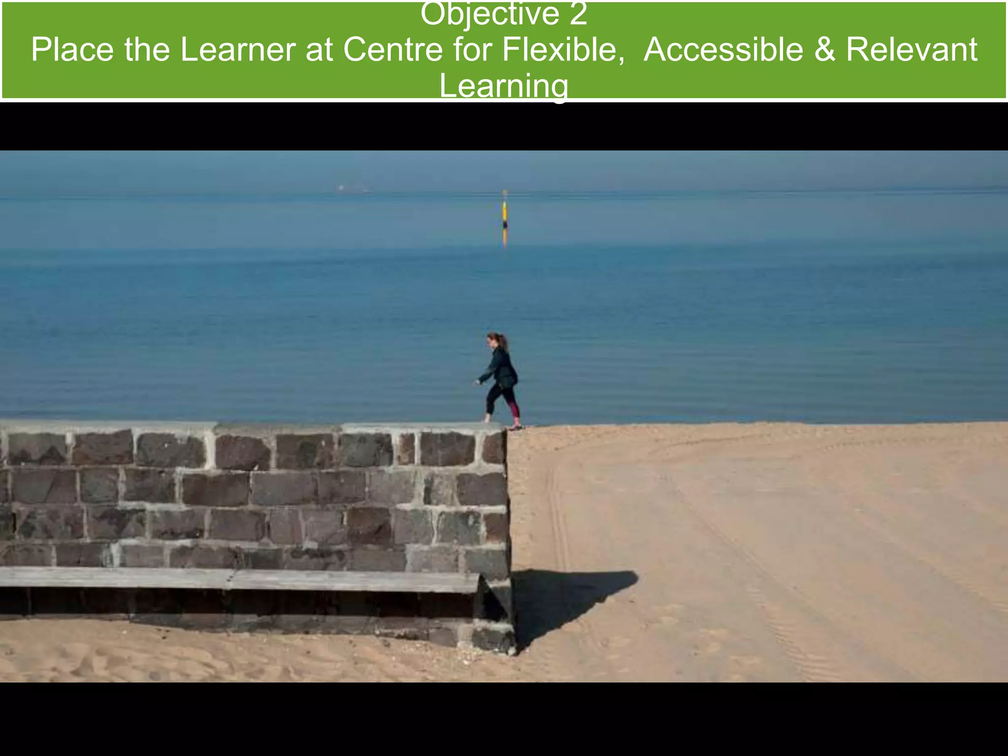 Objective 2 
Place the Learner at Centre for Flexible, Accessible & Relevant 
Learning 
 