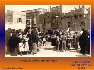 A very old photo of people in Malta 