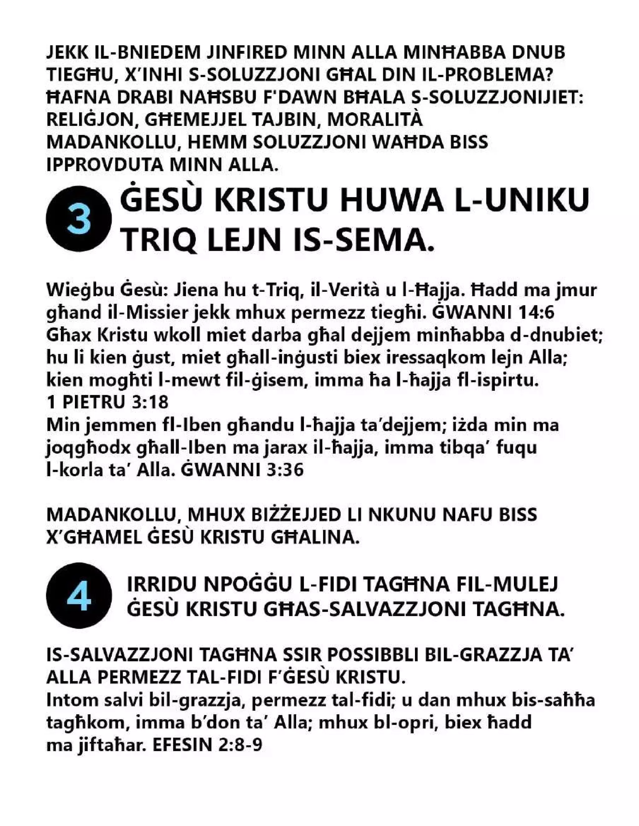 Maltese Gospel Tract - You Can Be Sure of Heaven