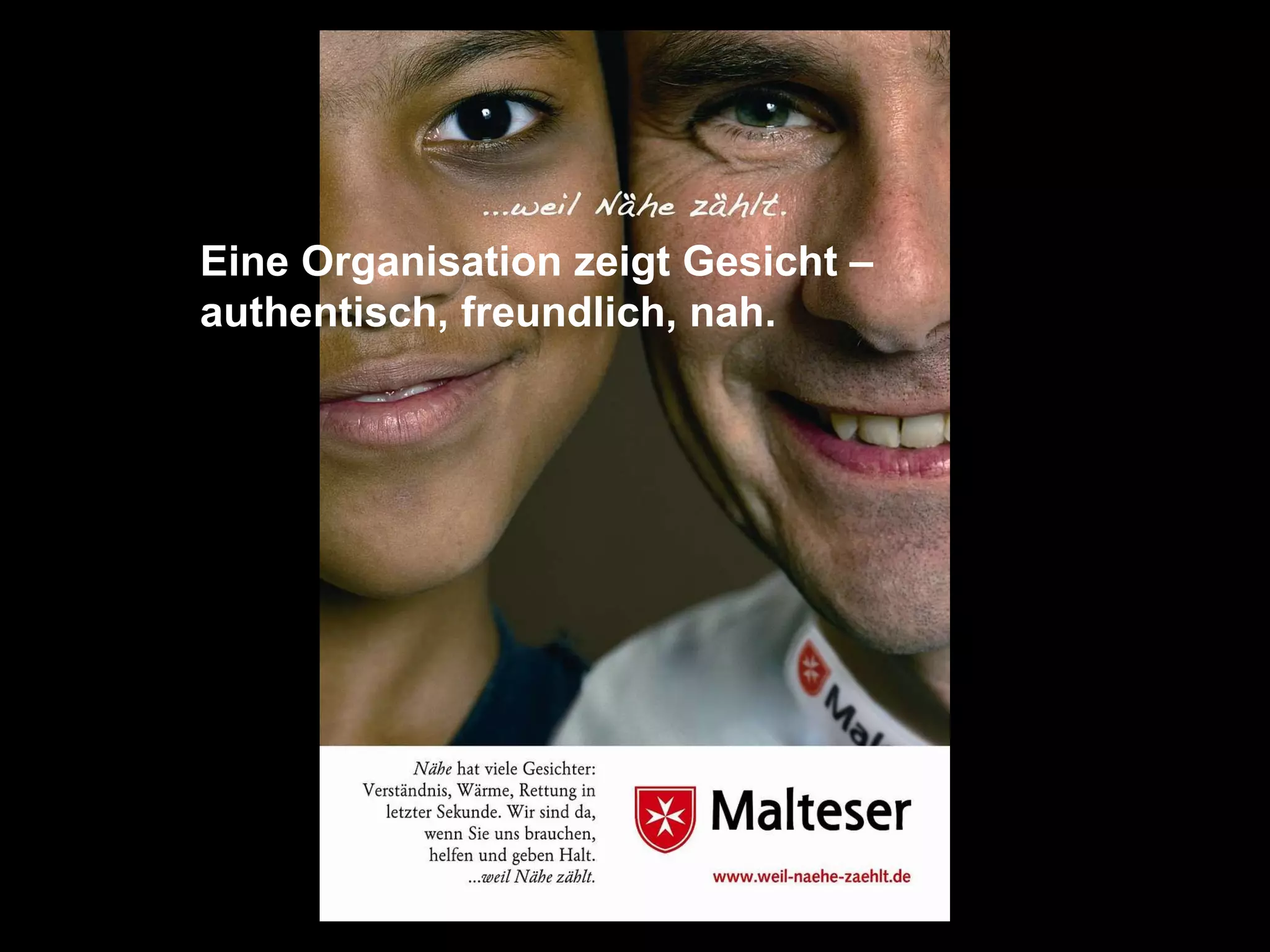 Eine Organisation zeigt Gesicht – authentisch, freundlich, nah. 