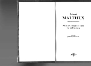 Malthus primeros ensayos sobre poblacion