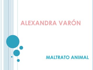 ALEXANDRA VARÓN
MALTRATO ANIMAL
 