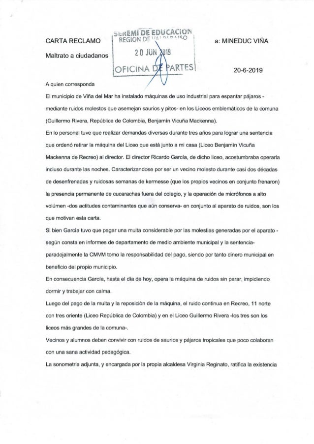 Ruidos Molestos Colegio Republica De Colombia Vina Del Mar