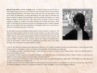 Maria de Lourdes Ribeiro, conhecida por Maluda, nasceu na cidade de Pangim, em Goa Norte, Goa, no
então Estado Português da Índia, em 15 de novembro de 1934. Viveu desde 1948 em Lourenço Marques,
atualmente Maputo, Moçambique, onde começou a pintar e onde formou, com mais quatro pintores, o grupo
que se intitulou "Os Independentes", que expôs coletivamente em 1961, 1962 e 1963. Em 1963 obteve uma
bolsa de estudos da Fundação Calouste Gulbenkian e viajou para Portugal, onde trabalhou com o mestre
Roberto de Araújo, em Lisboa. Entre 1964 e 1967 viveu em Paris, com bolsa de estudos da mesma
Fundação. Aí trabalhou na Académie de la Grande Chaumière com os mestres Jean Aujame e Michel
Rodde. Foi nessa altura que se interessou pelo retrato e por composições que fazem a síntese da paisagem
urbana, com uma paleta de cores muito característica e uma utilização brilhante da luz, que conferem às
suas obras uma identidade muito própria e inconfundível.
Em 1969 realizou a sua primeira exposição individual na galeria do Diário de Notícias, em Lisboa. Em 1973
realizou uma grande exposição individual na Fundação Calouste Gulbenkian, que obteve grande sucesso,
registando cerca de 15.000 visitantes e lhe deu grande notoriedade a partir de então. Entre os anos de 1976
e 1978, novamente com bolsa da Fundação Gulbenkian, estudou em Londres e na Suiça. A partir de 1978
dedicou-se também à temática das janelas, procurando utilizá-las como metáfora da composição público-
privado. Em 1979 recebeu o "Prémio de Pintura" da Academia Nacional de Belas Artes de Lisboa. Nesse
ano realizou ainda uma exposição na Fundação Gulbenkian, em Paris.
A partir de 1985, Maluda foi convidada para fazer várias séries de selos para os CTT (Correios de Portugal). Dois selos da sua autoria ganharam, na World Government Stamp
Printers Conference, em Washington, em 1987, e em Périgueux (França), em 1989, o "Prémio Mundial" para o melhor selo.
Em 1994 recebeu o prestigiado "Prémio Bordalo Pinheiro", atribuído pela Casa da Imprensa. No âmbito da "Lisboa Capital da Cultura", realizou uma exposição individual no
Centro Cultural de Belém, em Lisboa.
A 13 de Outubro de 1998 foi agraciada pelo Presidente da República Jorge Sampaio com o grau de Grande-Oficial da Ordem do Infante D. Henrique, ao mesmo tempo que
realizou a sua última exposição individual, "Os selos de Maluda", patrocinada pelos CTT.
Maluda morreu em Lisboa a 10 de fevereiro de 1999, aos 64 anos, vítima de câncer no pâncreas. Em testamento, a artista instituiu o "Prémio Maluda" que, durante alguns anos,
foi atribuído pela Sociedade Nacional de Belas Artes.
Em 2009 foi publicado um livro que assinala a passagem do décimo aniversário da sua morte, reunindo a quase totalidade da sua vasta obra e que contou com o Alto Patrocínio
do Presidente da República. No mesmo ano, a Assembleia da República, em Lisboa, homenageou-a com uma grande exposição retrospectiva.
 