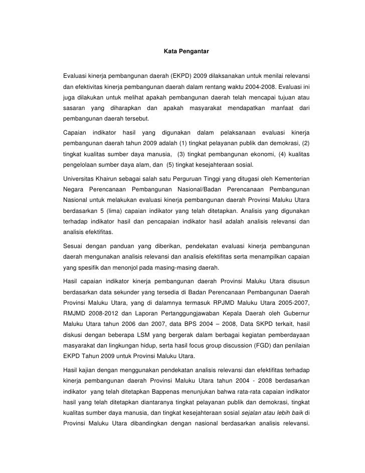 Laporan Akhir EKPD 2009 Maluku Utara - UNKHAIR
