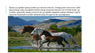 Цэвэр үүлдрийн үржүүлгийн үед шилэн сонголт, тохируулан сонголтыг сайн
явуулснаар сайн үүлдрийн шинж чанар агуулсан малын тоо толгой өсөж, үр
төлийн, үржлийн чанар дээшлэх ба үүлдрийн өвөрмөц шинж чанарыг ыүрэн
хадгалж чадаагүй хэсгийг заазалж үндсэн сүргээс нь тусгаарлана.
 