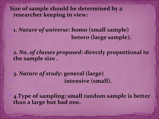 Small Study Sampling SAMPLING | PPT