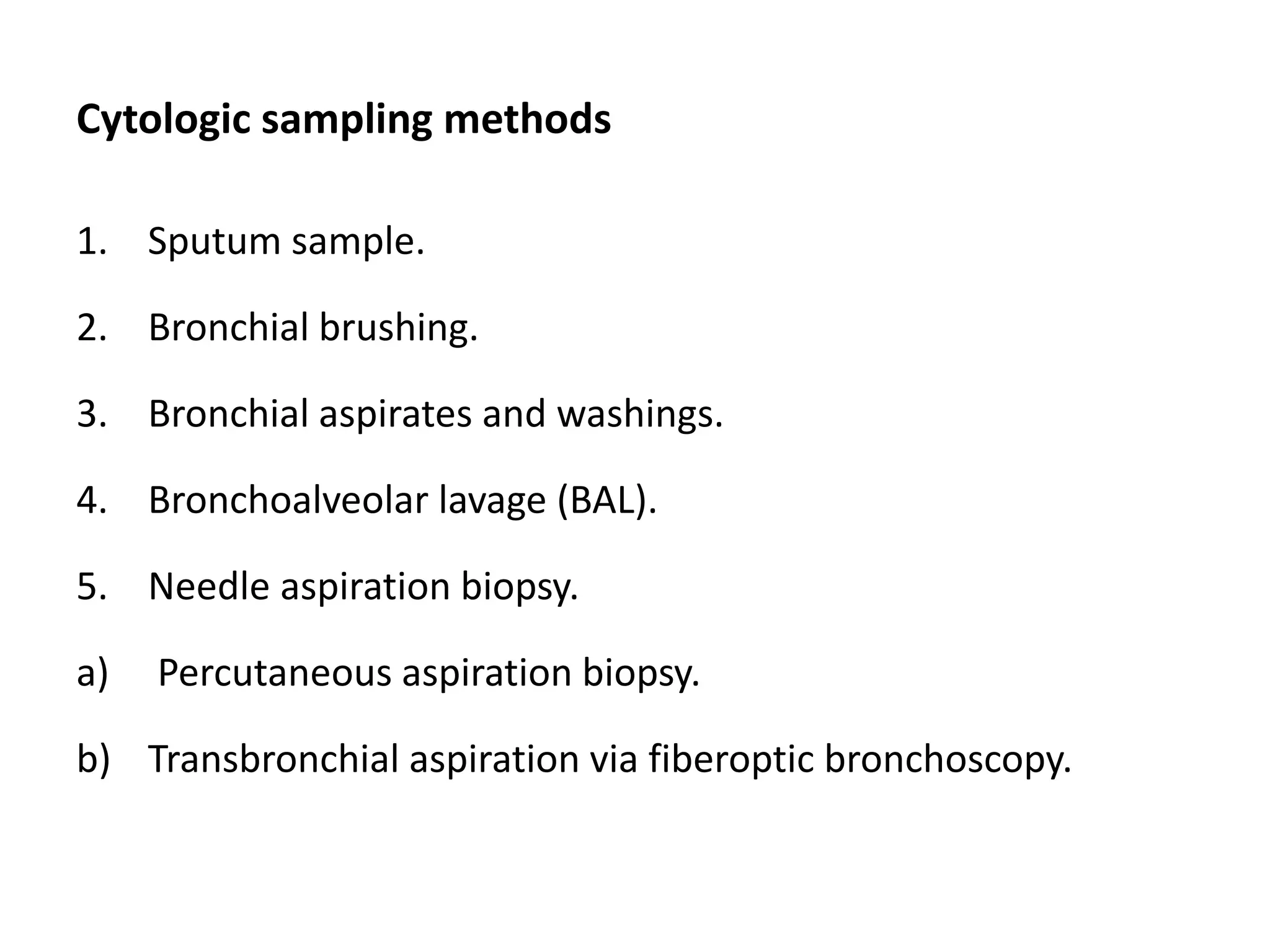 Bal Sampling Cytologic assessment of bronchopulmonary lesions | PPTX