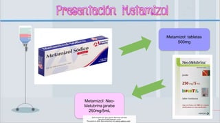 Metamizol: tabletas
500mg
Metamizol: Neo-
Melubrina jarabe
250mg/5mL
Descargado por gary kevin Martinez perales
(garykevin5823@gmail.com)
Encuentra más documentos en www.udocz.com
 