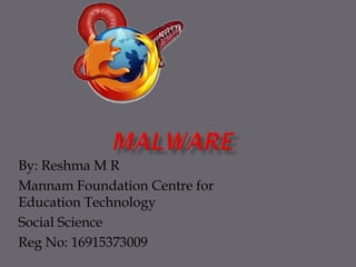 By: Reshma M R
Mannam Foundation Centre for
Education Technology
Social Science
Reg No: 16915373009
 