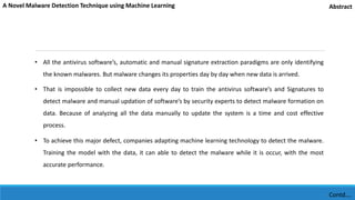 Design and Development of an Efficient Malware Detection Using ML | PDF