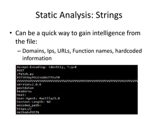 Introduction to Malware Analysis | PPTX