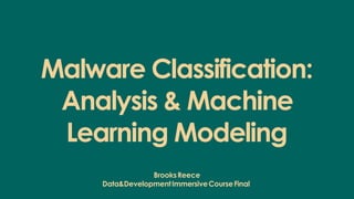 Malware Classification Using Machine Learning on PE Header Metadata for ...