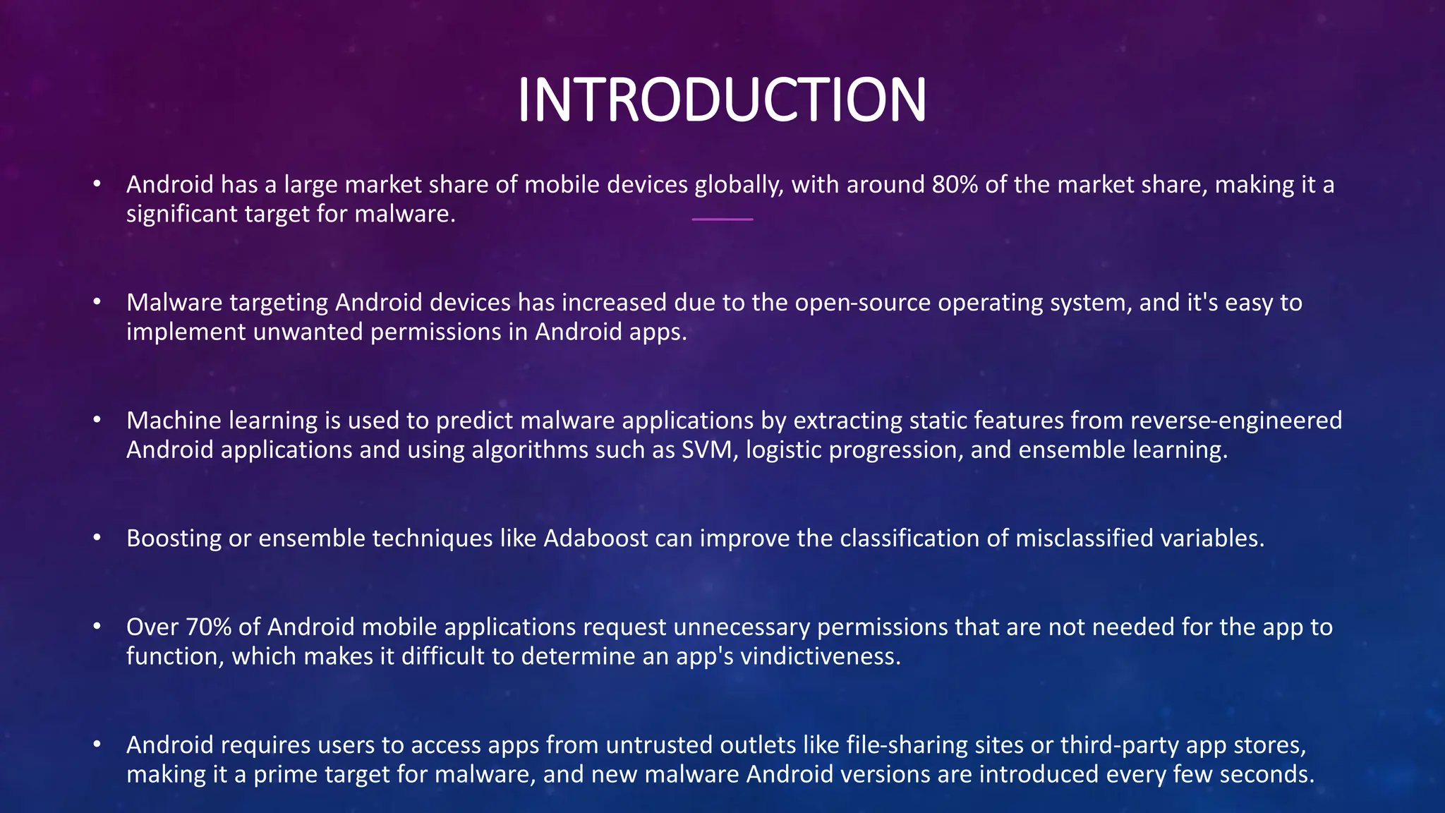 MALWARE DETECTION A FRAMEWORK FOR REVERSE ENGINEERED ANDROID ...