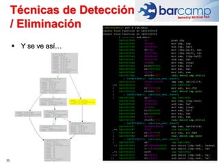 35
 Y se ve así…
Técnicas de Detección
/ Eliminación
 