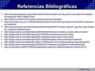 Company  LogoReferencias Bibliográficas http://www.europapress.es/portaltic/internet/noticia-boton-no-me-gusta-nuevo-gancho-malware-facebook-20110517104447.html 