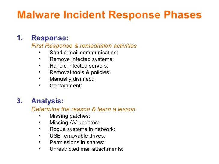 Malware Incident Response