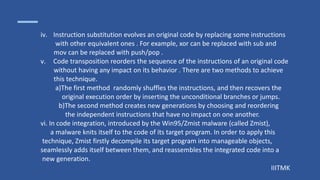 Obfuscation and Mutation in Malware | PPT