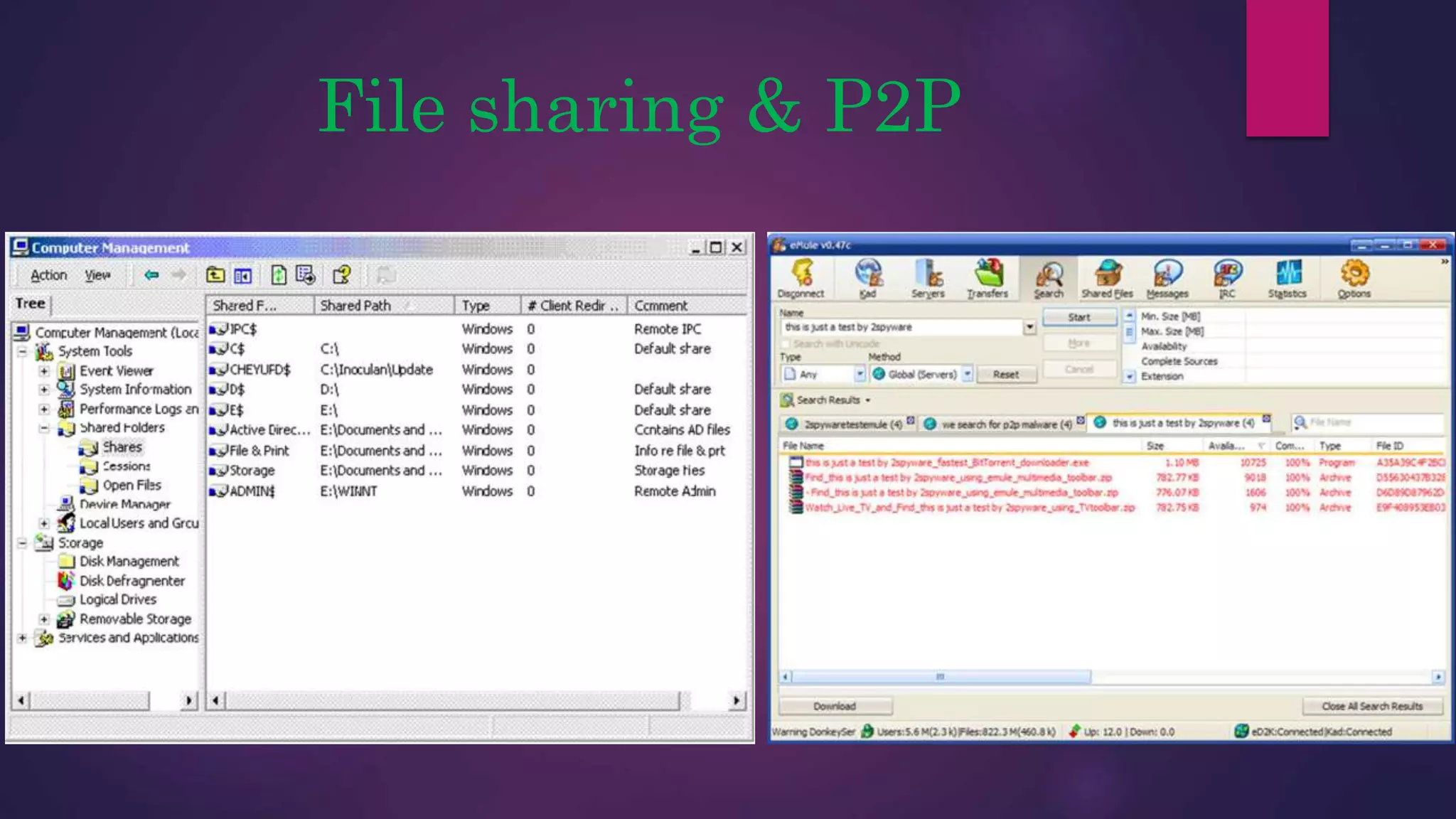 File sharing & P2P
 