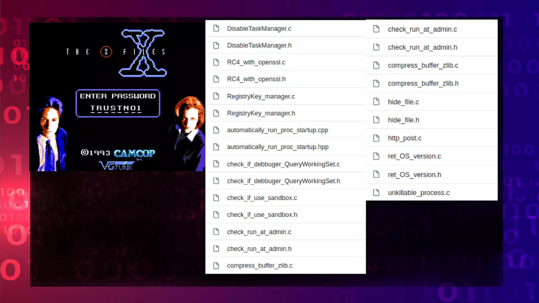 The X-files
Overview:
 