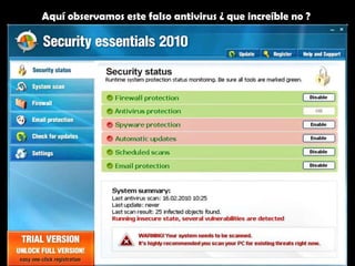 Aquí observamos este falso antivirus ¿ que increíble no ?