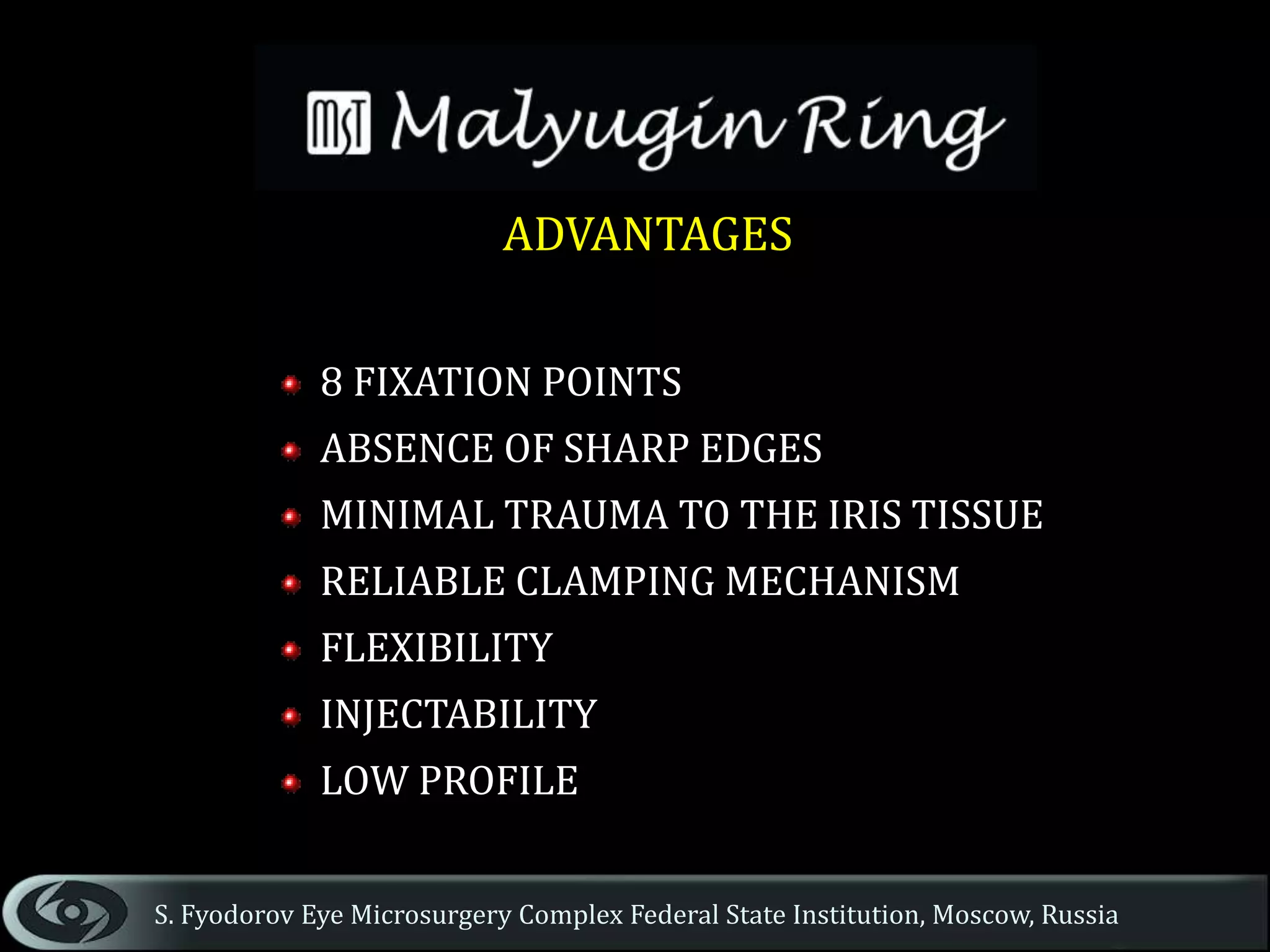 Surgical strategies for small pupils - Malyugin Ring | PPTX